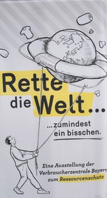 Titelseite Flyer Rette die Welt
