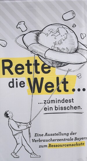 Titelseite Flyer Rette die Welt