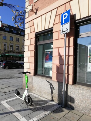 Geparkter E-Scooter