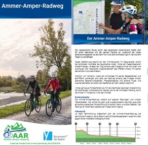 Auszug aus der Radwegkarte: Zwei Fahrradfahrer fahren nebeneinander her.
