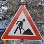 Baustellenschild