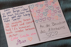 Foto von einem weiteren Brief einer Schülerin an Senioren
