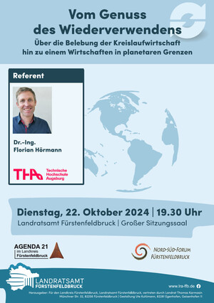 Plakat zur Veranstaltung "Vom Genuss des Wiederverwendens"