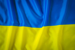 Foto der Ukrainische Flagge mit Link auf Artikel