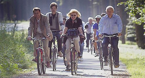 Foto mit Fahrradfahrern